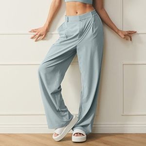 BRAND NEW Alo Yoga Blue High-Waist Pursuit Trouser